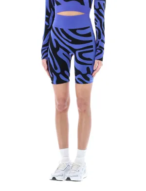 Adidas By Stella McCartney Animal Pattern Bike Shorts