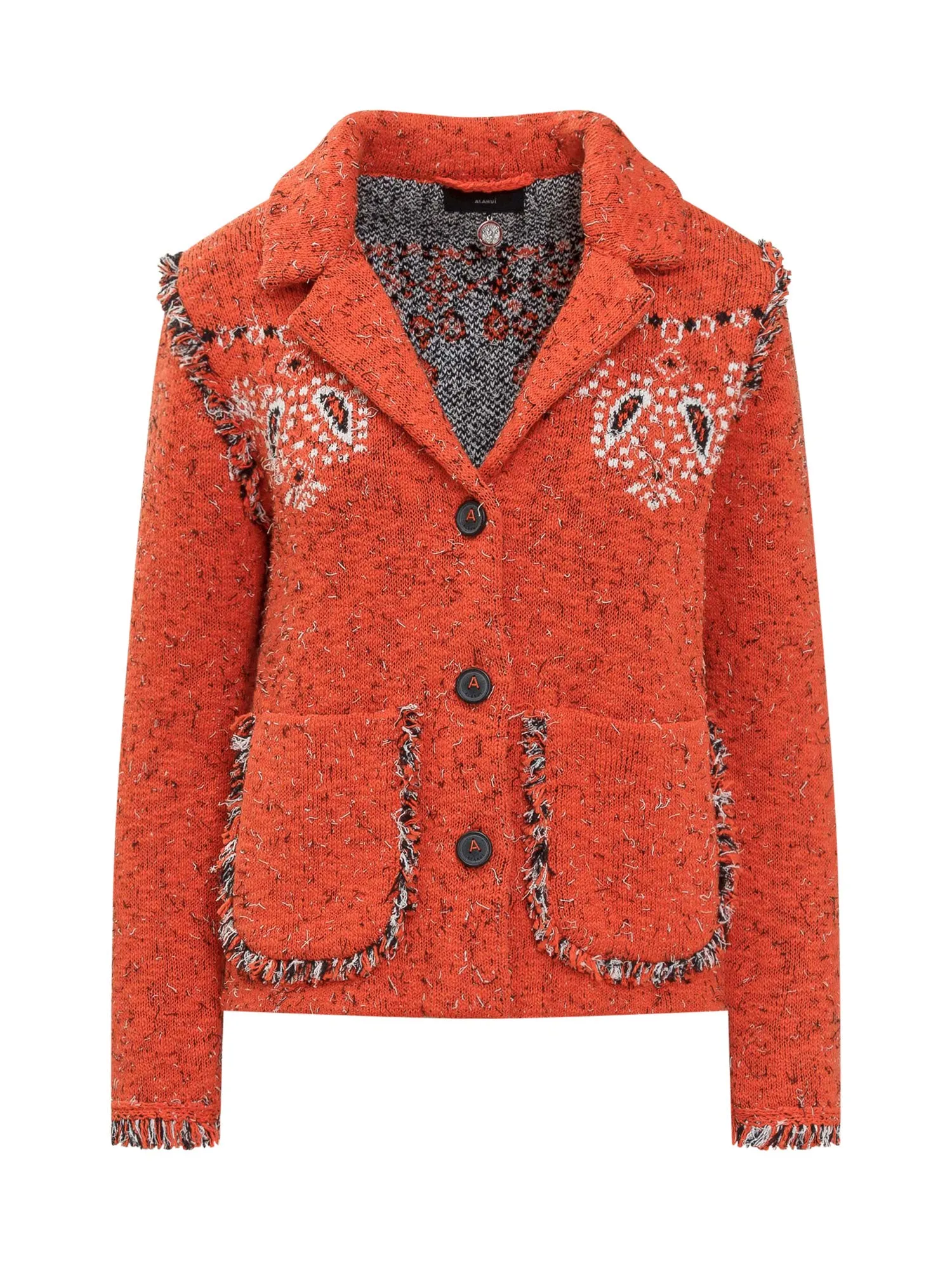 Alanui Bandana Printed Frayed Edge Jacket