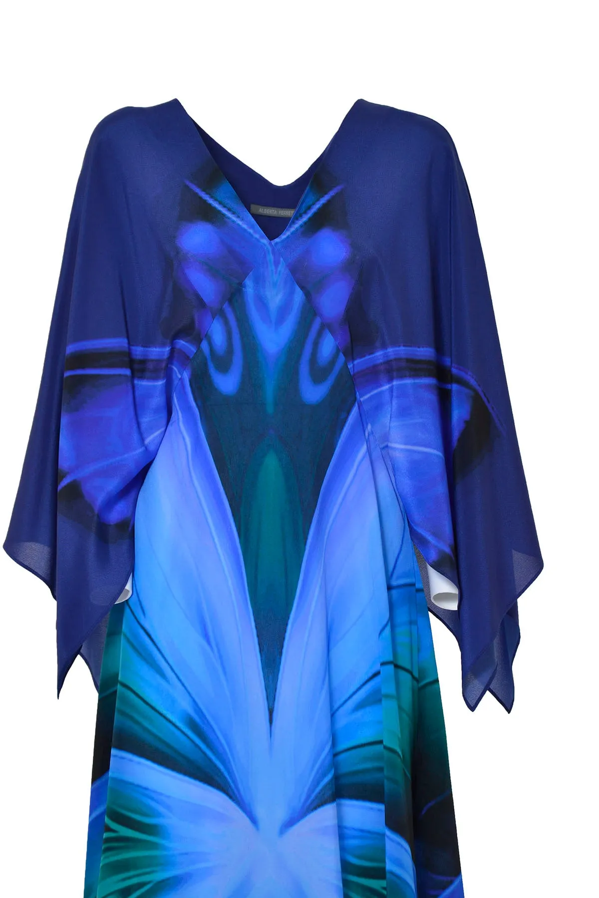 Alberta Ferretti Butterfly Print Long Sleeved Dress