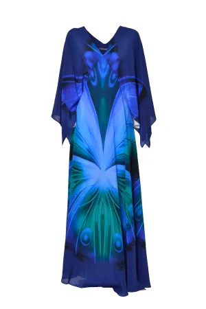 Alberta Ferretti Butterfly Print Long Sleeved Dress