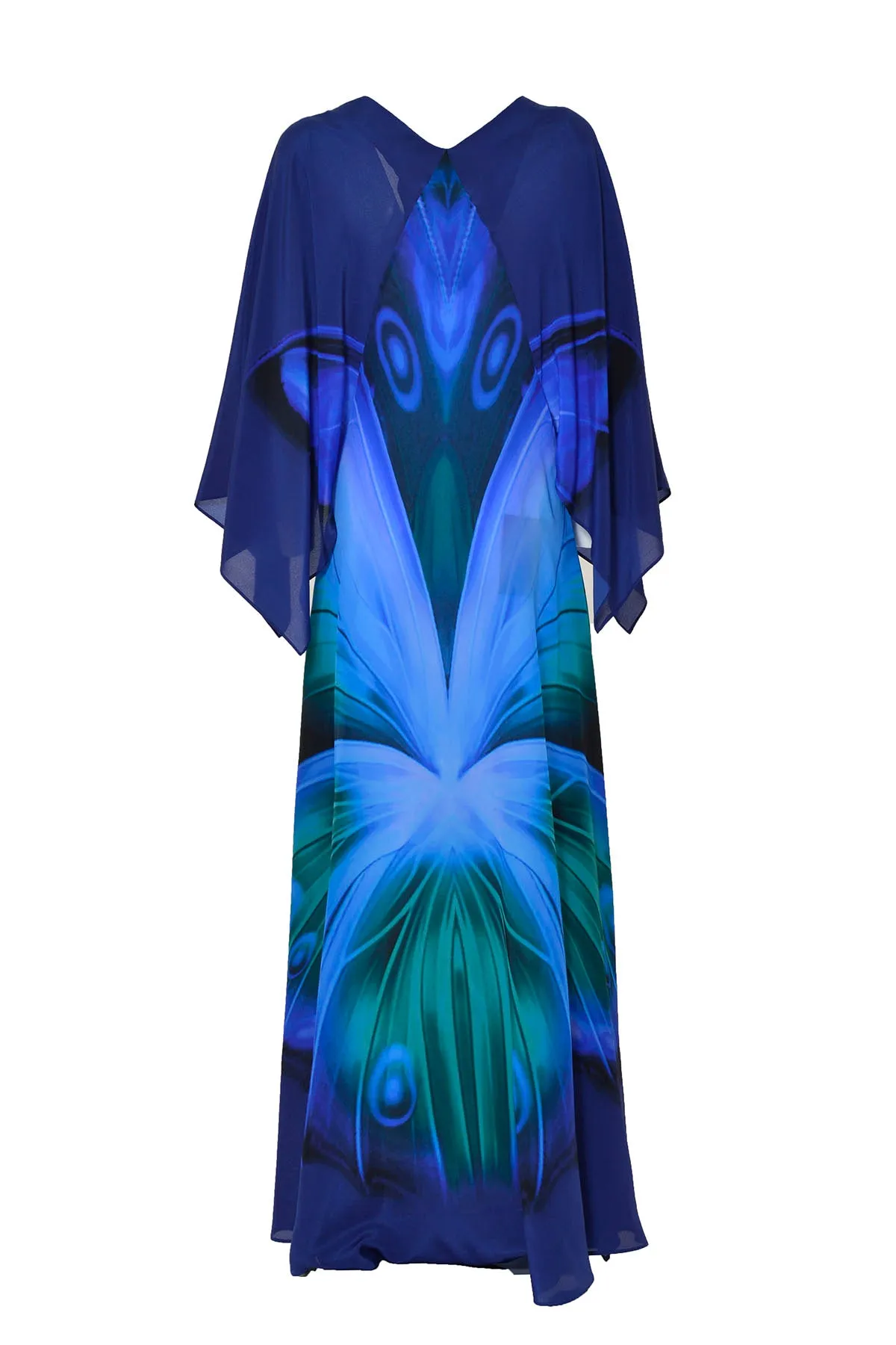 Alberta Ferretti Butterfly Print Long Sleeved Dress