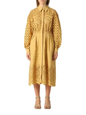 Alberta Ferretti Cut-Out Long-Sleeved Dress