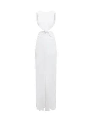 Alberta Ferretti Cut-Out Sleeveless Maxi Dress