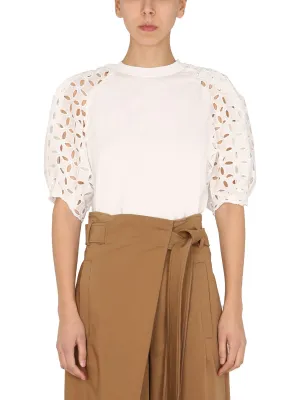 Alberta Ferretti Perforated Detail Top