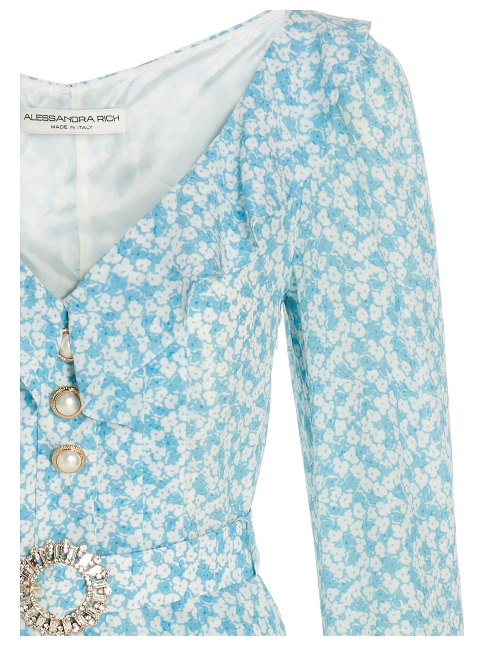 Alessandra Rich Floral Print Midi Dress