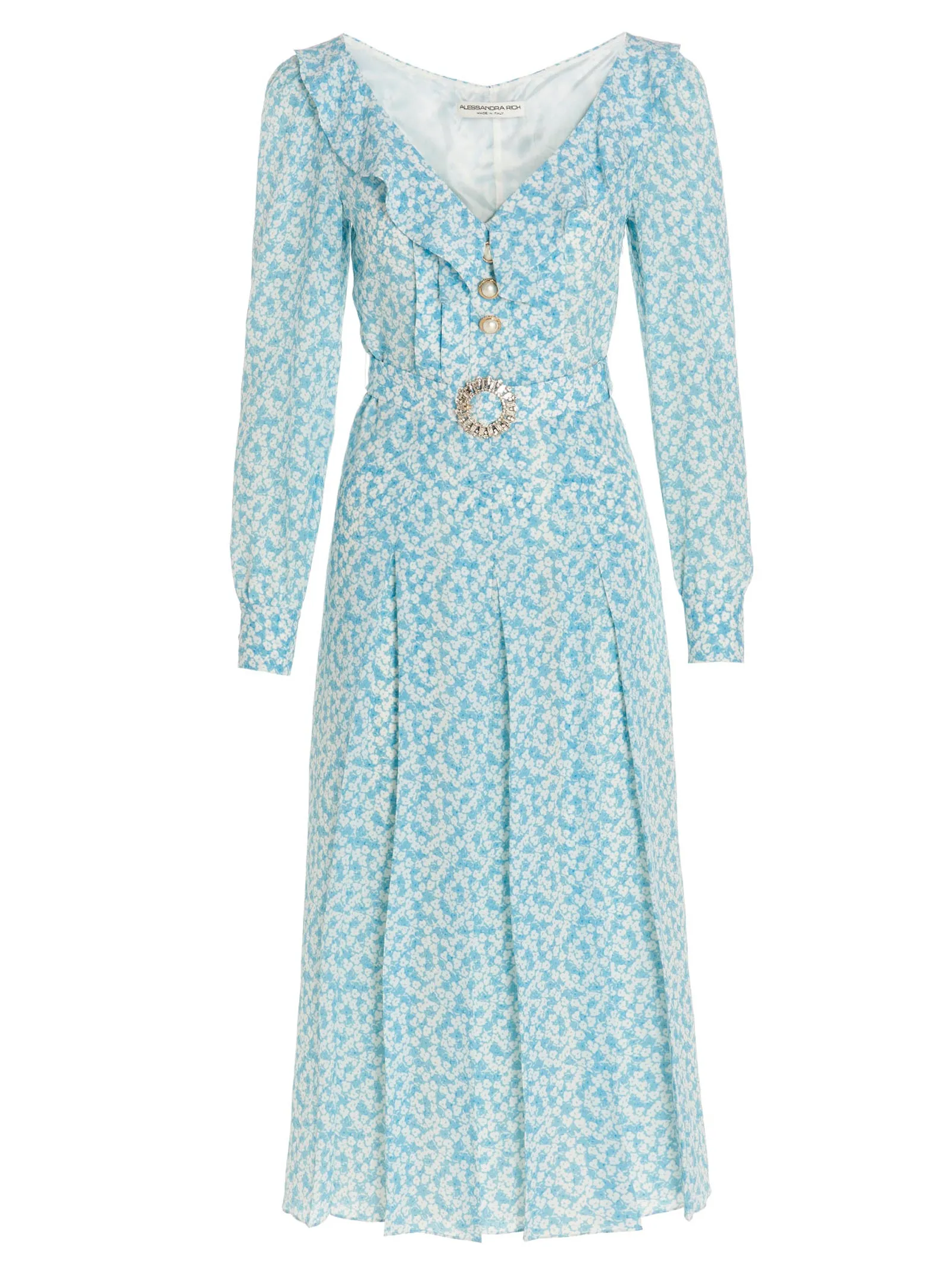 Alessandra Rich Floral Print Midi Dress