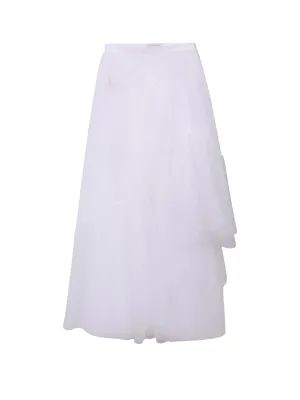 Alexander McQueen Asymmetric Mesh Skirt