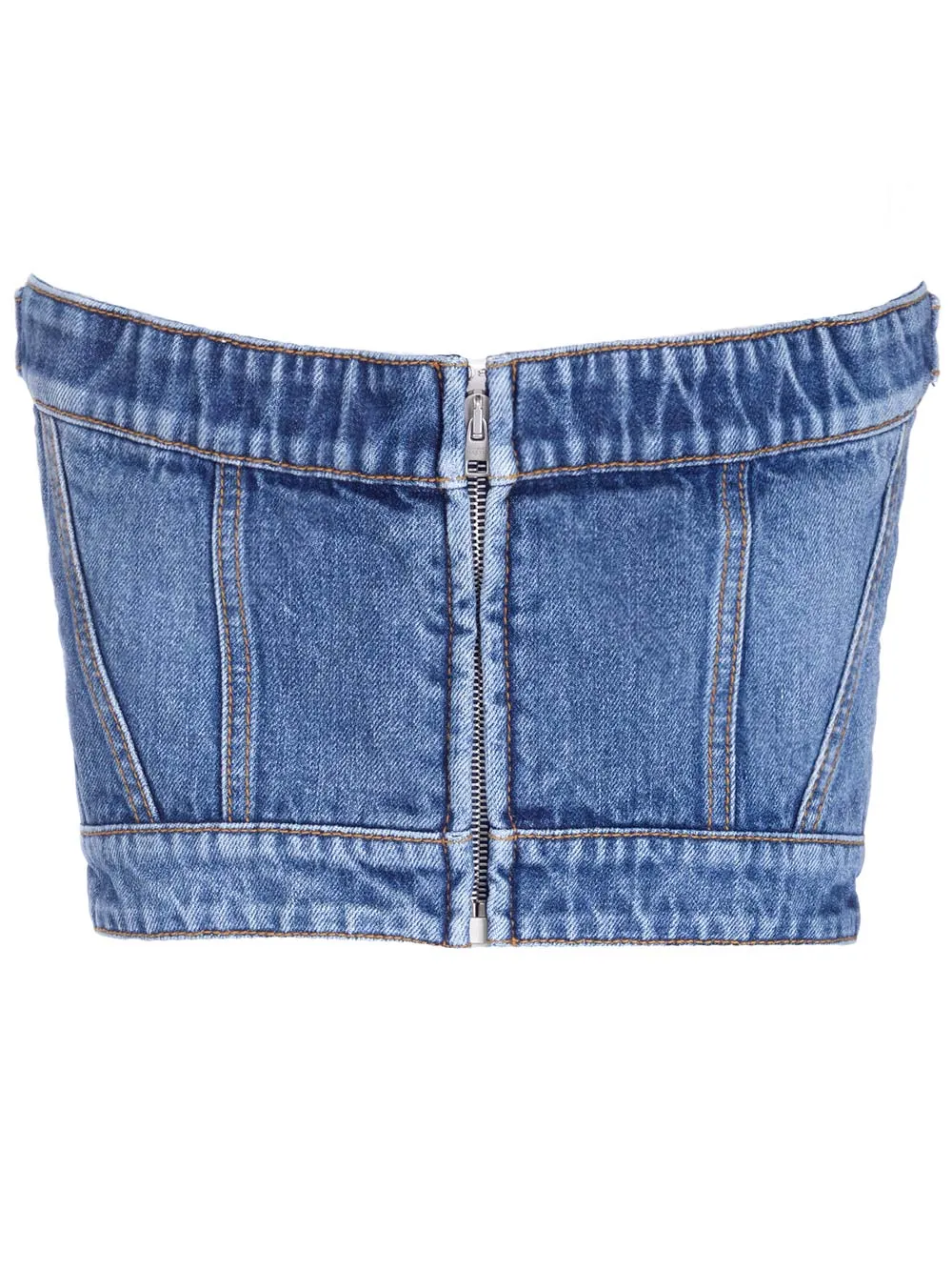 Alexander McQueen Button Detailed Denim Top