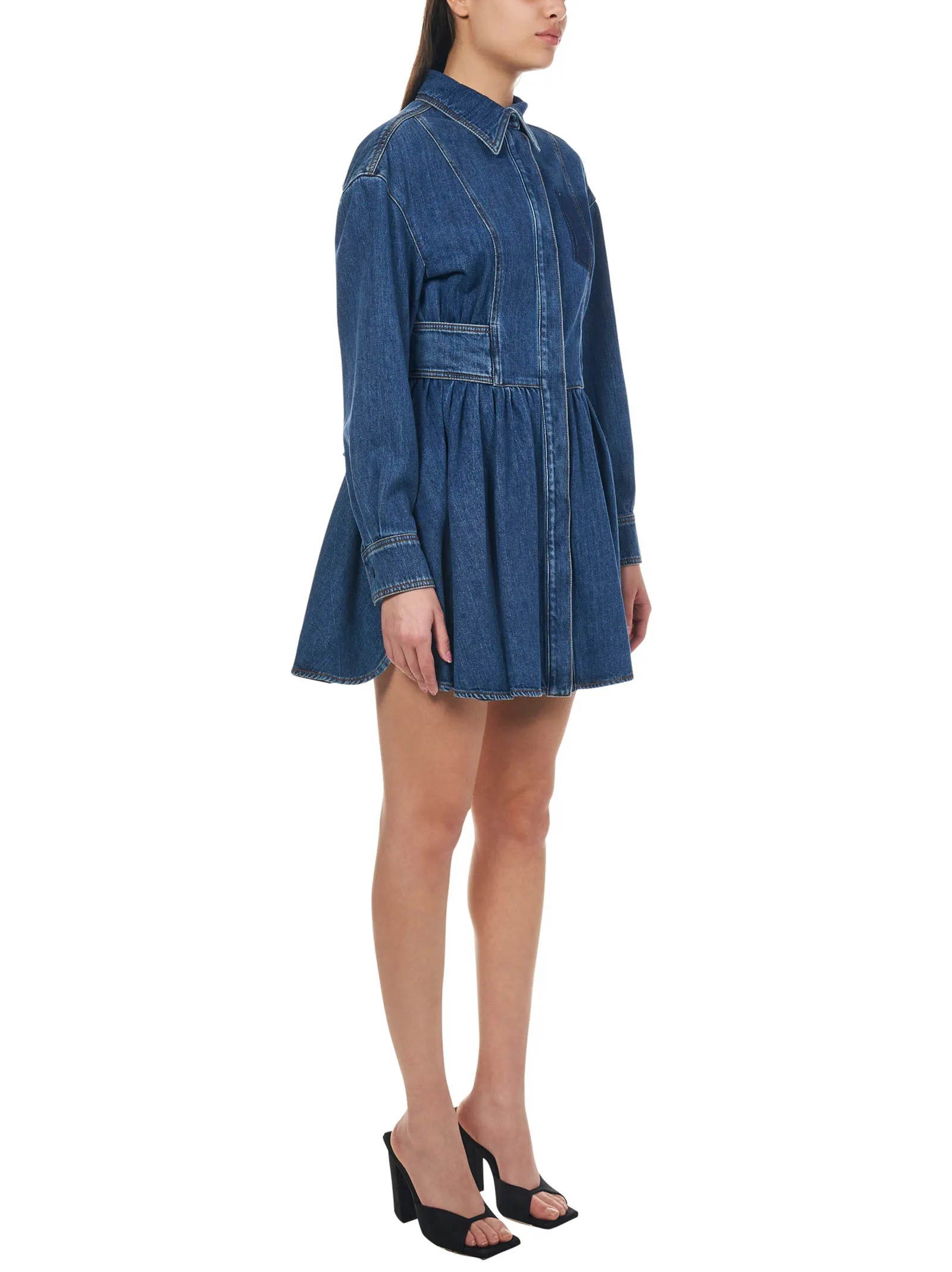 Alexander McQueen Denim Flared Dress