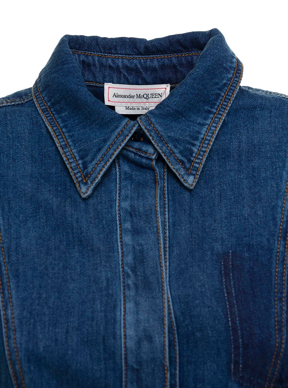 Alexander McQueen Denim Flared Dress