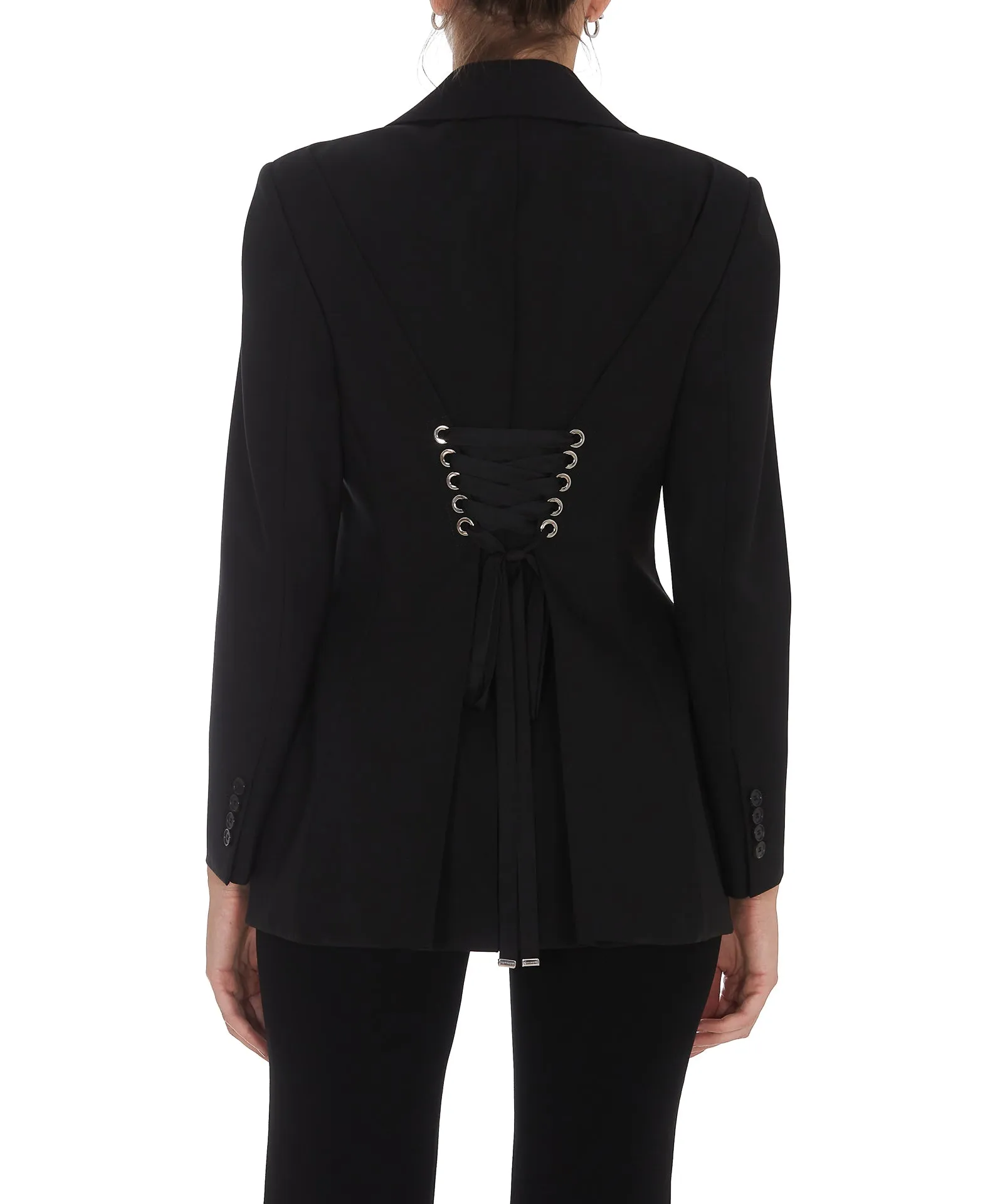 Alexander McQueen Drop Shoulder Eyelets Jacket
