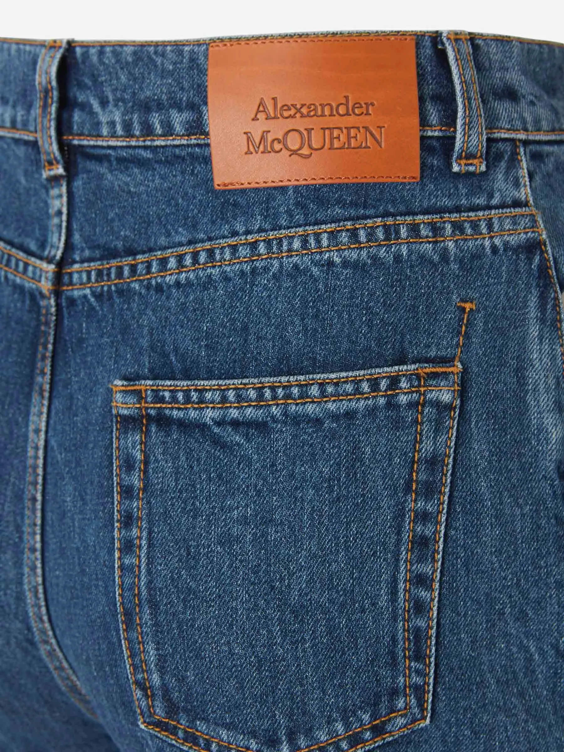 Alexander McQueen High Waist Slim Boyfriend Jeans