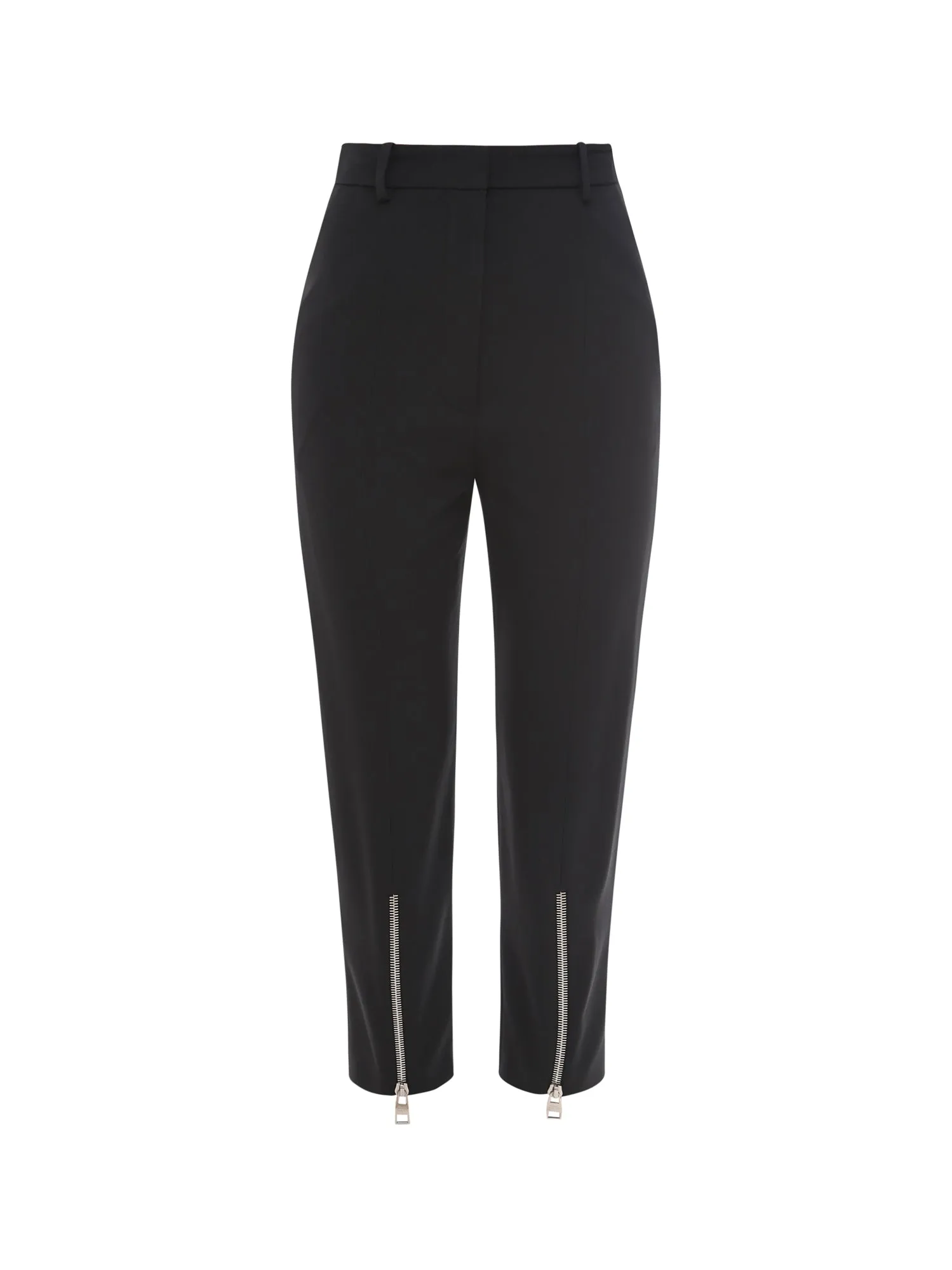 Alexander McQueen Leaf Crepe Zip Trousers