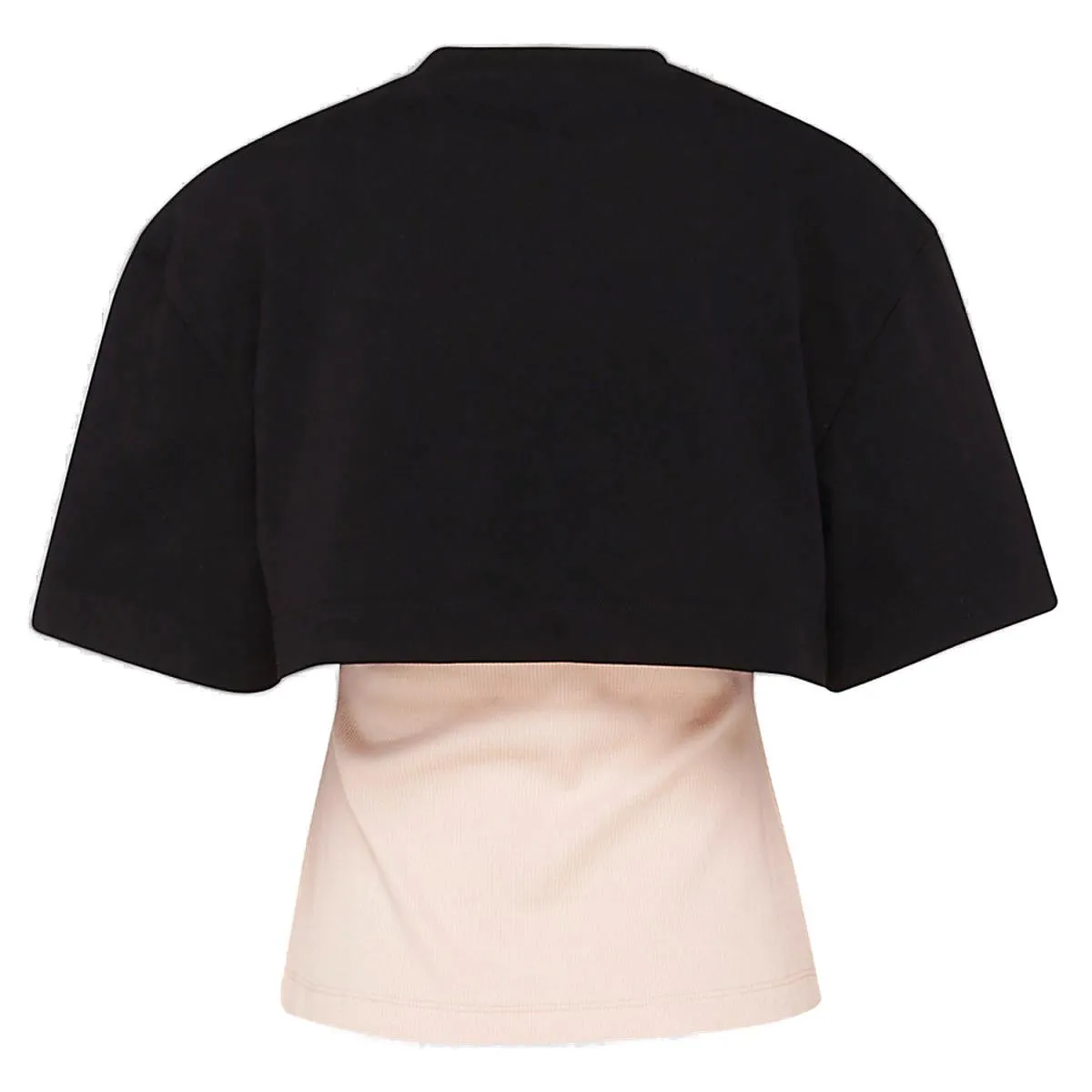 Alexander McQueen Logo Embroidered Hybrid T-Shirt