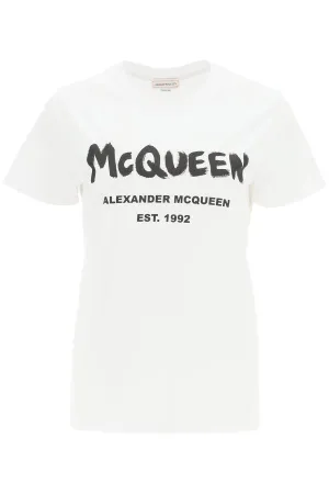Alexander McQueen Logo Printed Crewneck T-Shirt