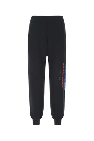Alexander McQueen Logo Printed Cropped Track Trousers