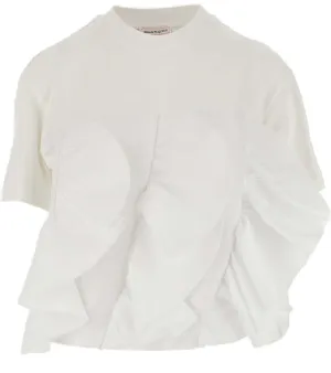 Alexander McQueen Ruffle Detailed Crewneck T-Shirt