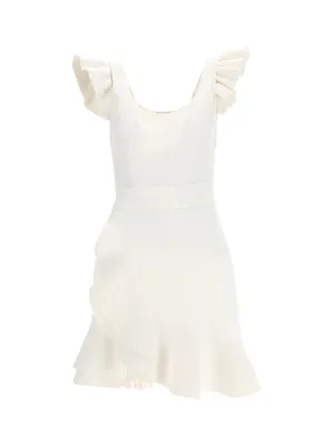 Alexander McQueen Ruffled Cut-Out Detail Mini Dress