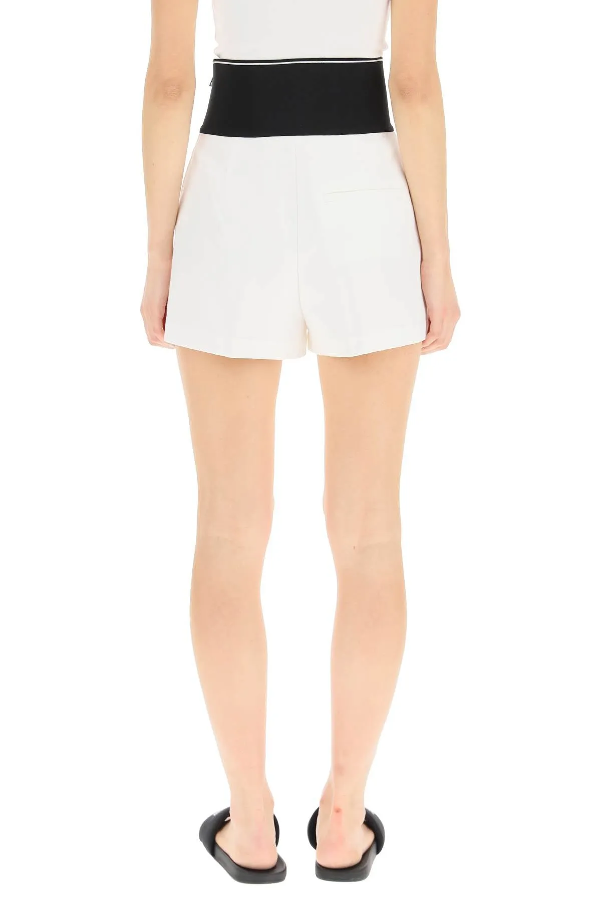 Alexander Wang Elastic Logo Waistband Shorts