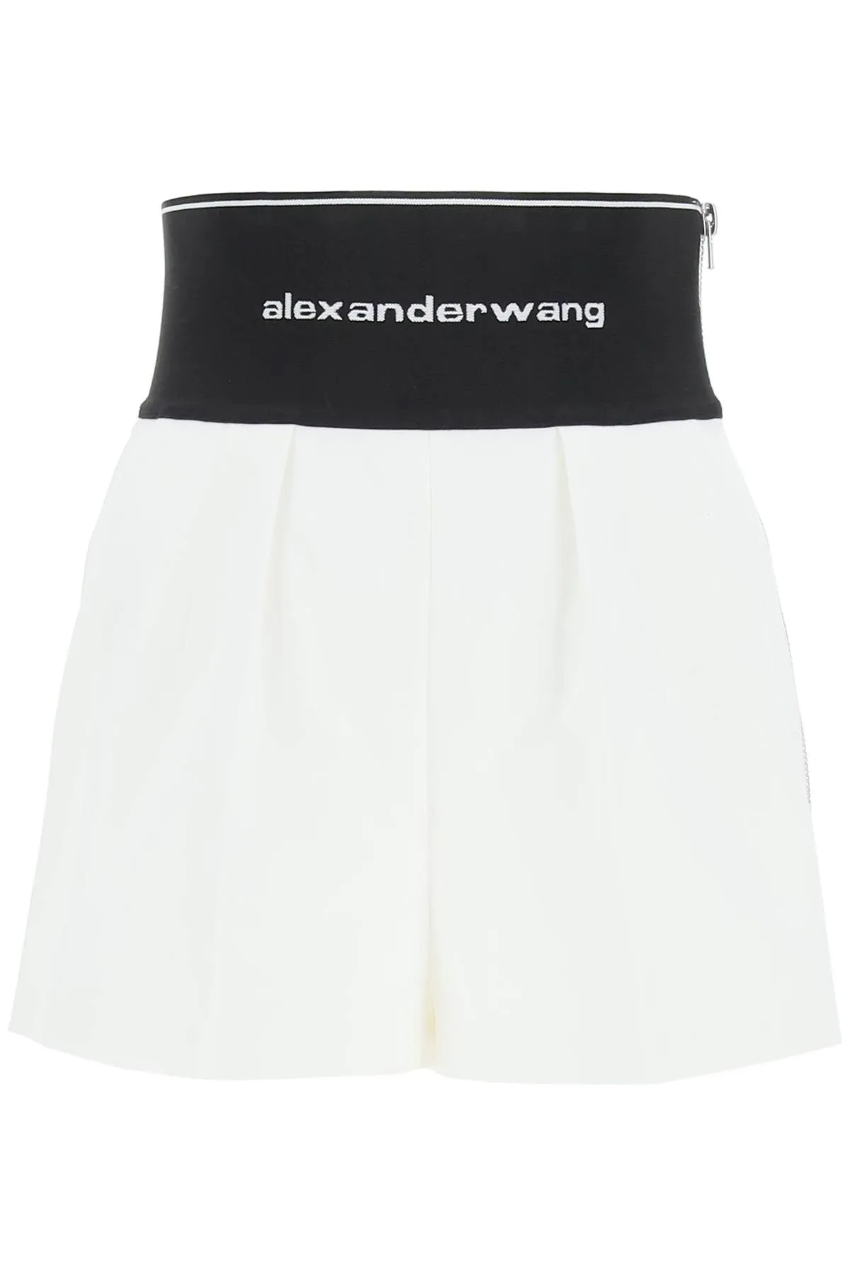 Alexander Wang Elastic Logo Waistband Shorts