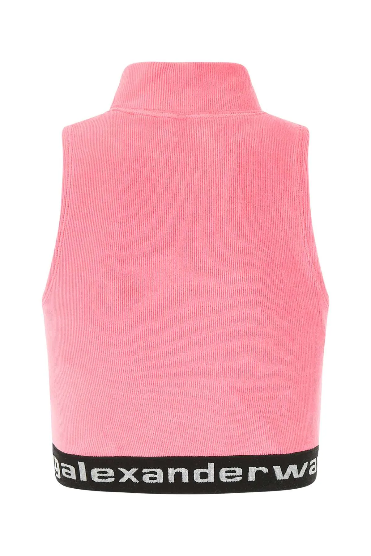 Alexander Wang Logo Band Cropped Sleeveless Top