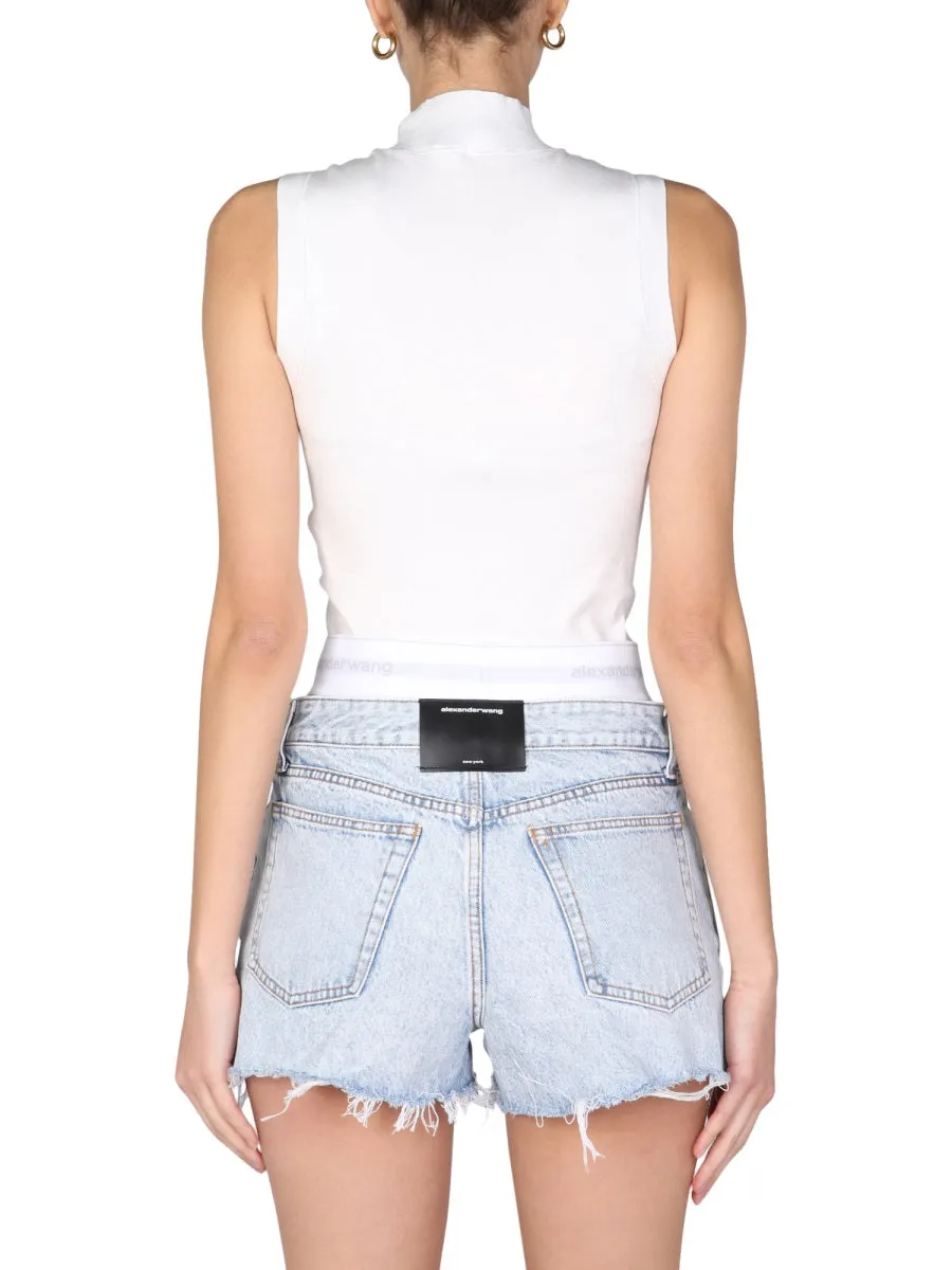 Alexander Wang Logo Turtleneck Knit Vest