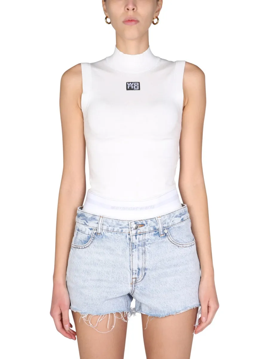 Alexander Wang Logo Turtleneck Knit Vest