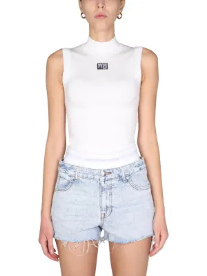 Alexander Wang Logo Turtleneck Knit Vest