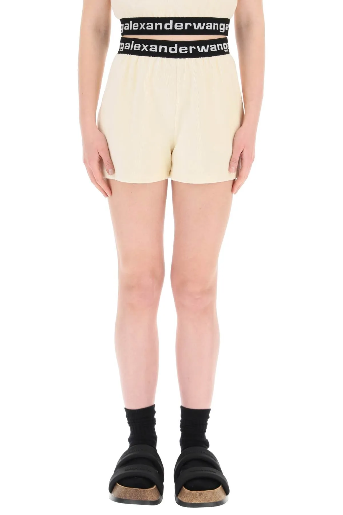 Alexander Wang Logo Waistband Shorts