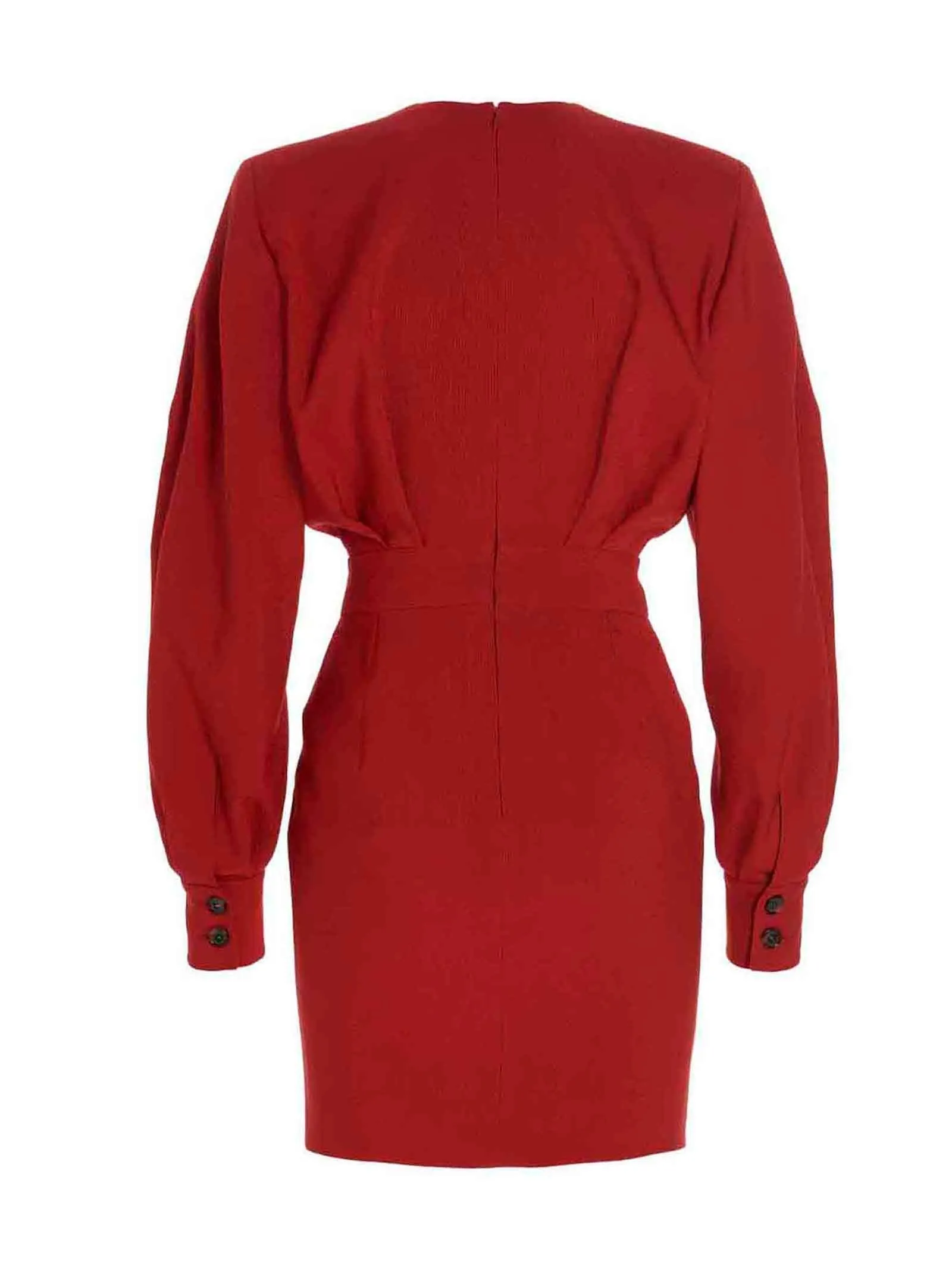 Alexandre Vauthier Long-Sleeved V-Neck Dress