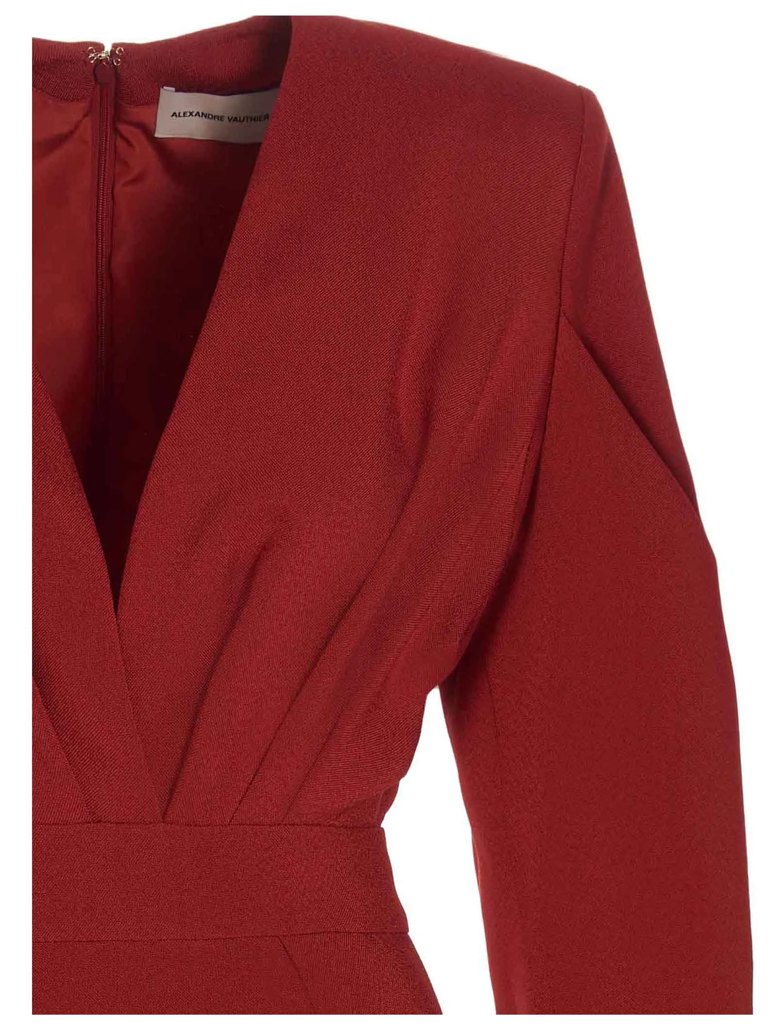 Alexandre Vauthier Long-Sleeved V-Neck Dress