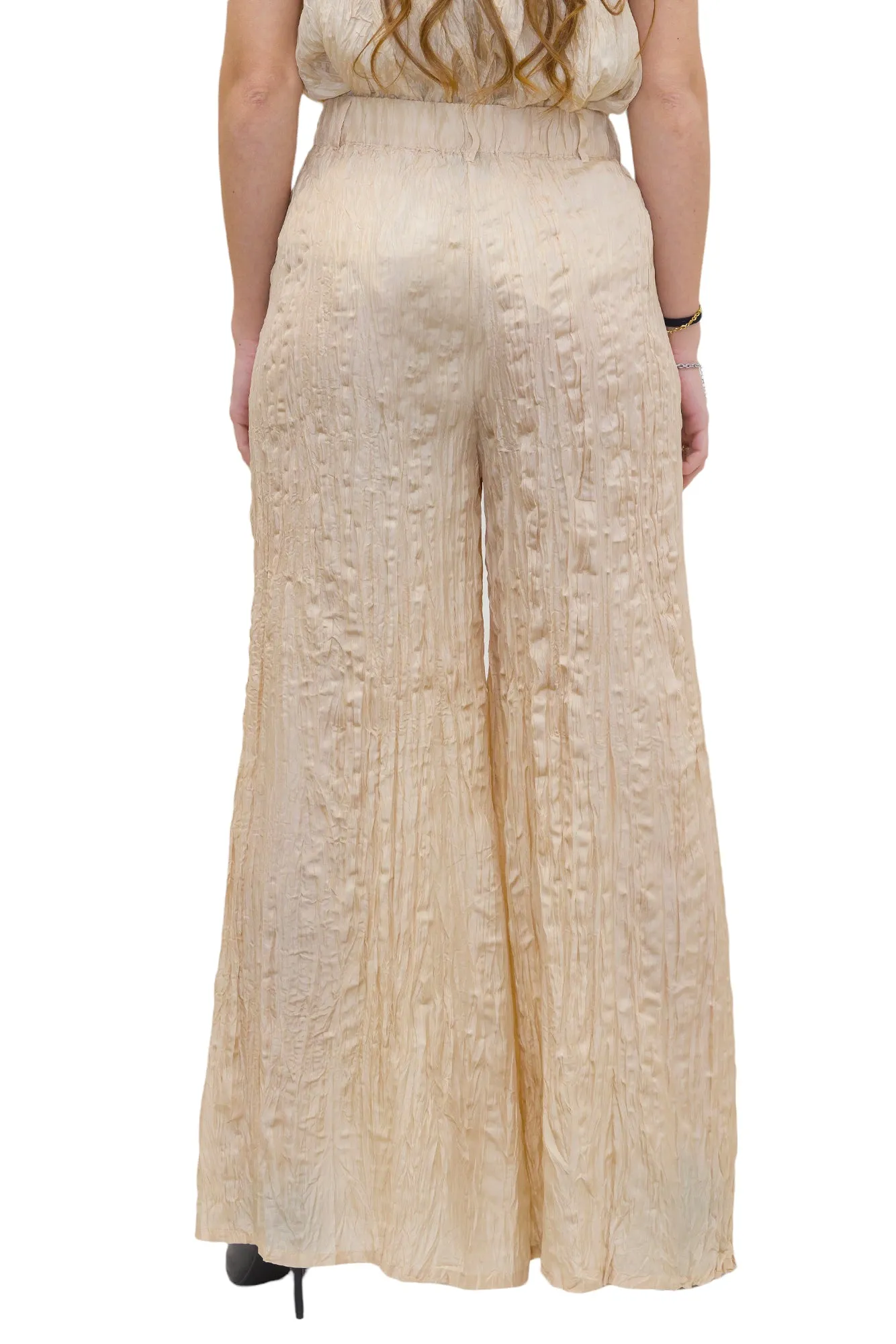 Alysi Ruched Wide Leg Trousers