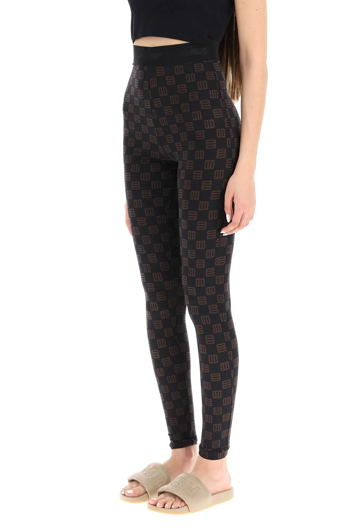 Ambush Logo Waistband Monogram Print Leggings