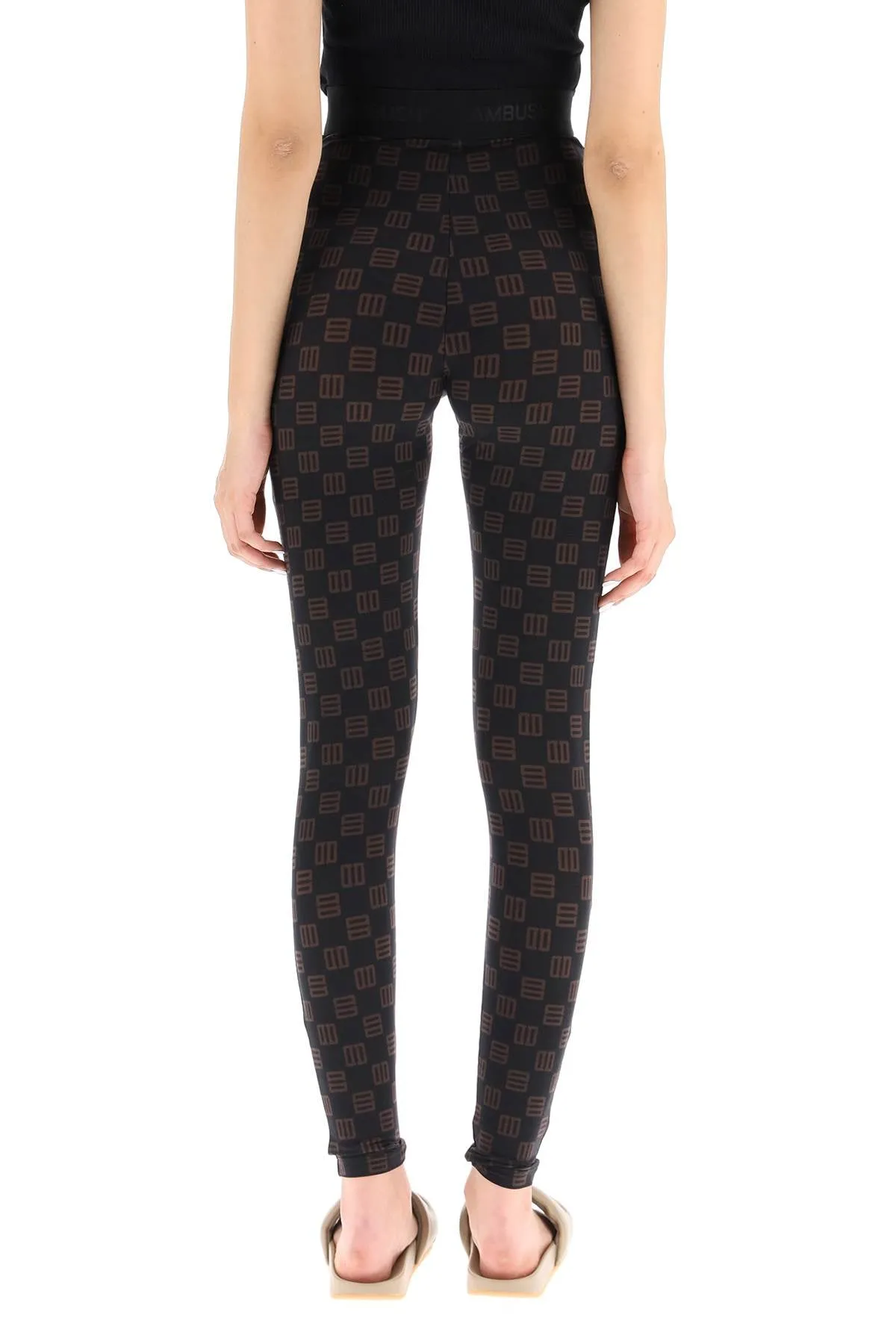 Ambush Logo Waistband Monogram Print Leggings