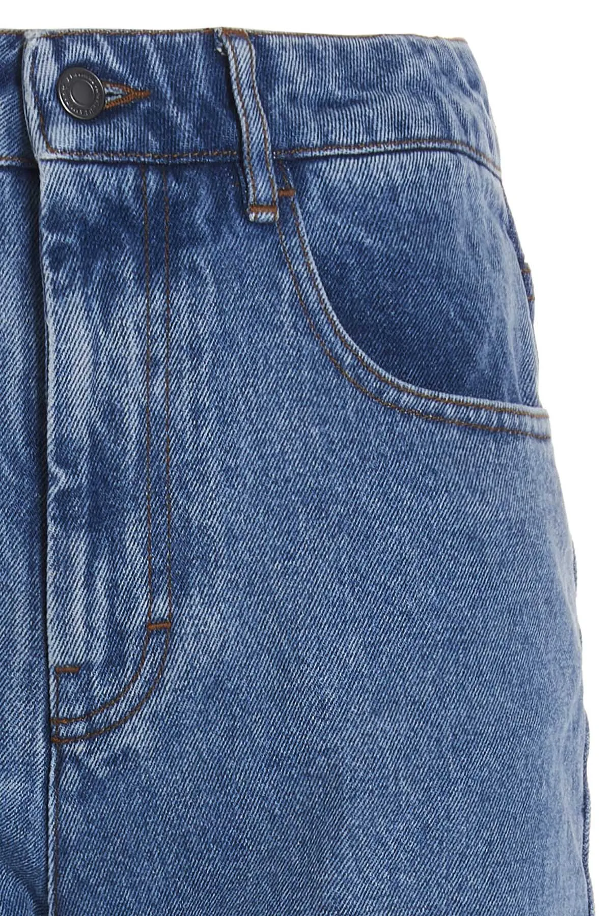 AMI Logo Patch Mid-Rise Flared Jeans