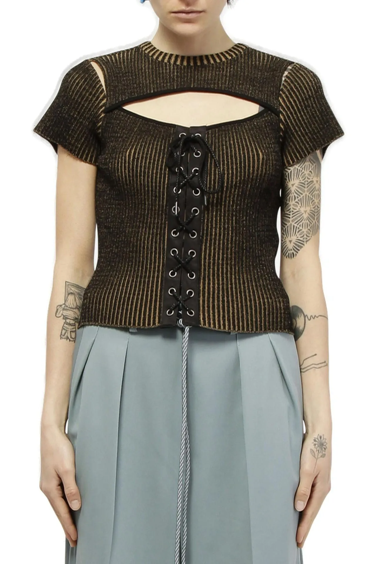 Andersson Bell Inez Cut-Out Knitted Top