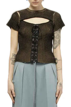 Andersson Bell Inez Cut-Out Knitted Top