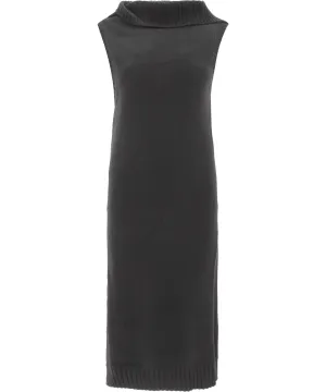 Ann Demeulemeester Ribbed Cowl Neck Knitted Dress