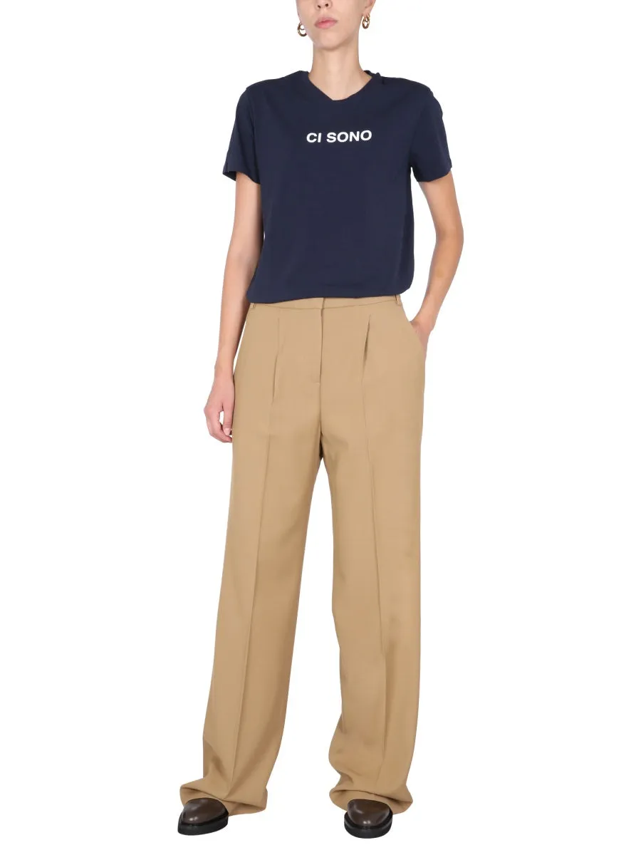 Aspesi Gabardine Wide-Leg Trousers