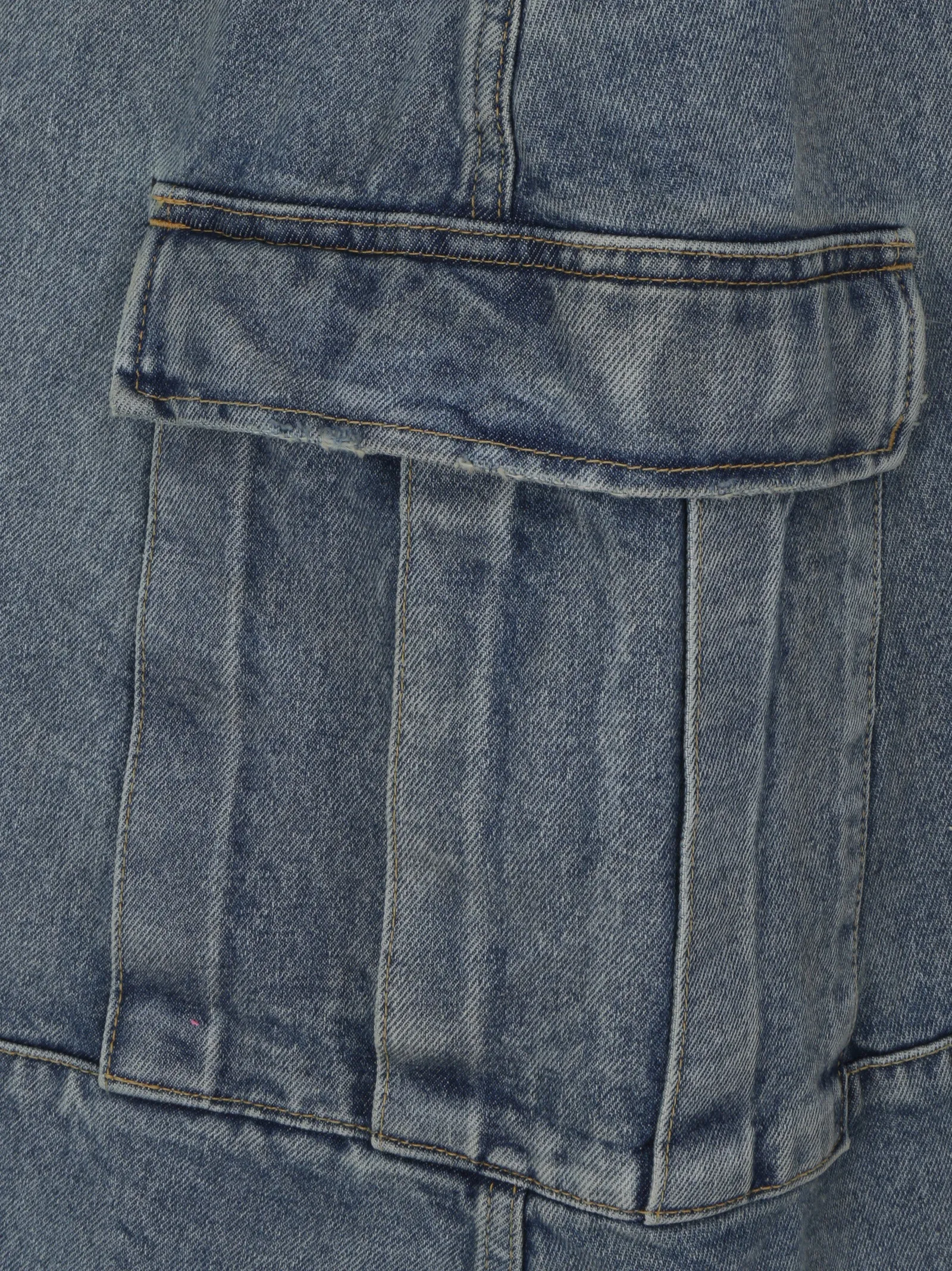 Balenciaga Cargo Midi Denim Skirt