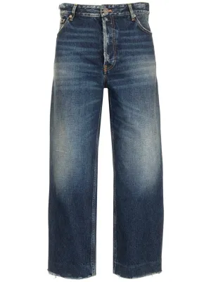 Balenciaga Distressed Hem Cropped Jeans