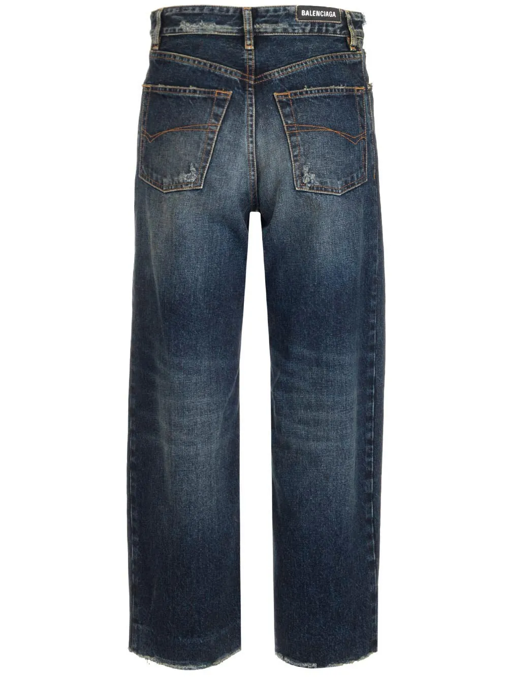 Balenciaga Distressed Hem Cropped Jeans