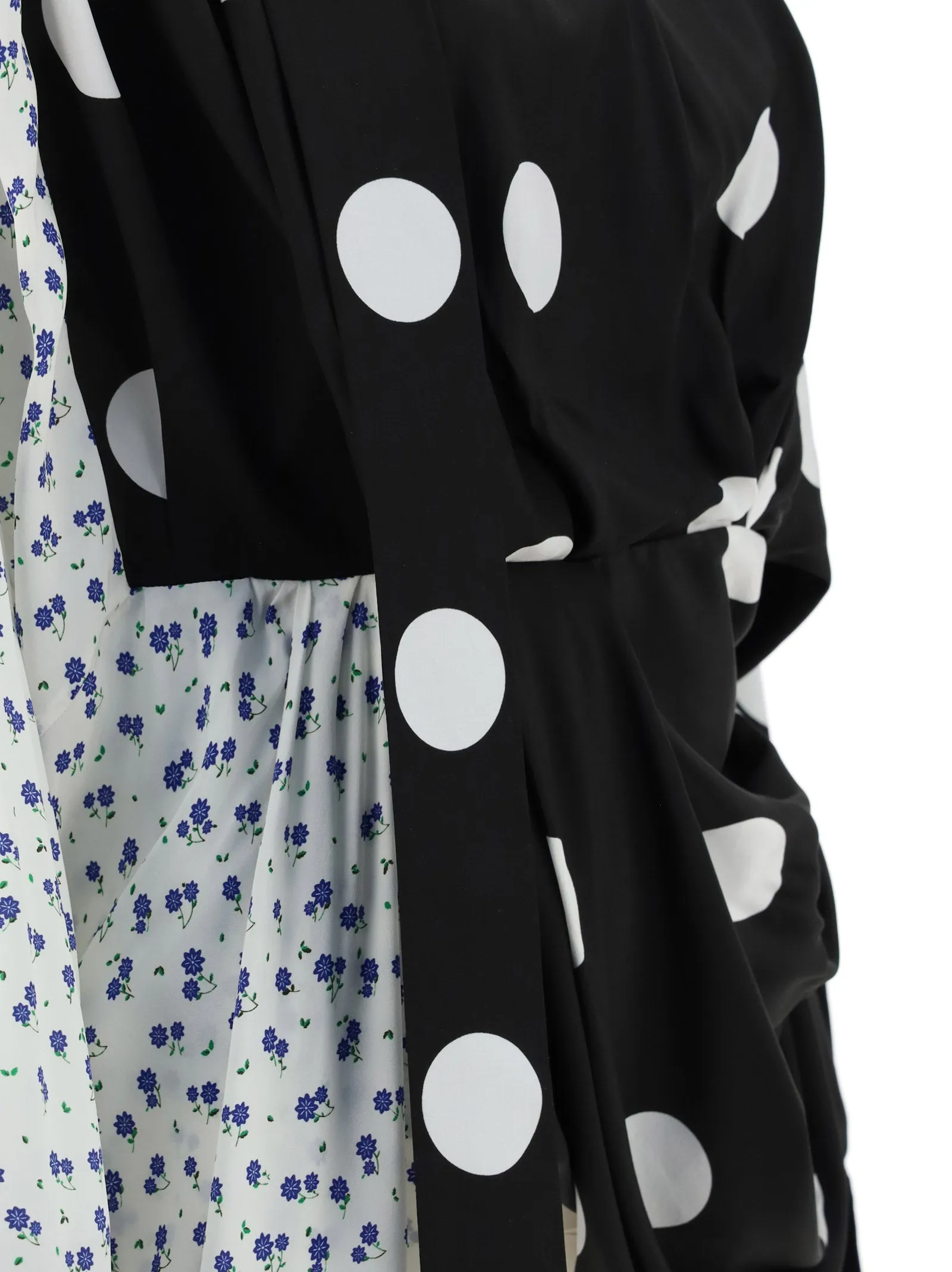 Balenciaga Polka Dot Pattern High Neck Top