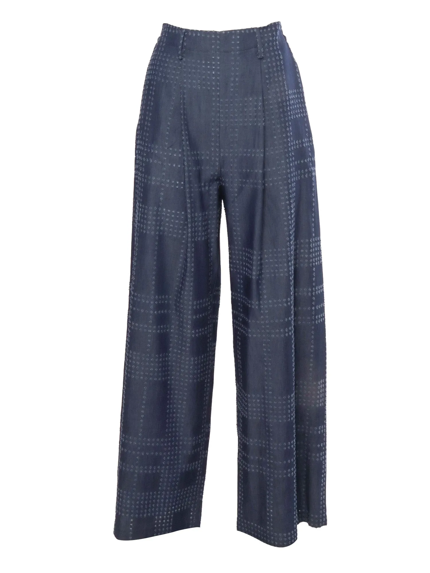 Ballantyne Pleat Detail Wide-Leg Pants