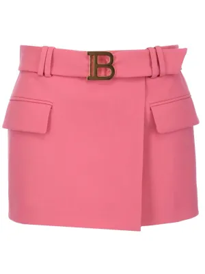 Balmain B Buckle Mini Skirt
