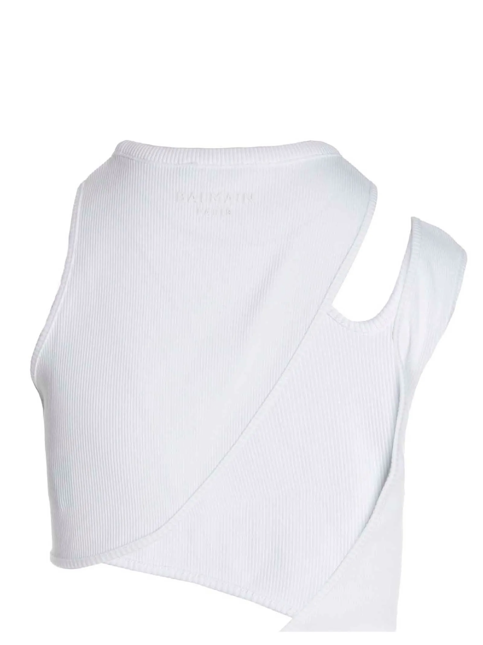 Balmain Cut-Out Detailed Jersey Tank Top