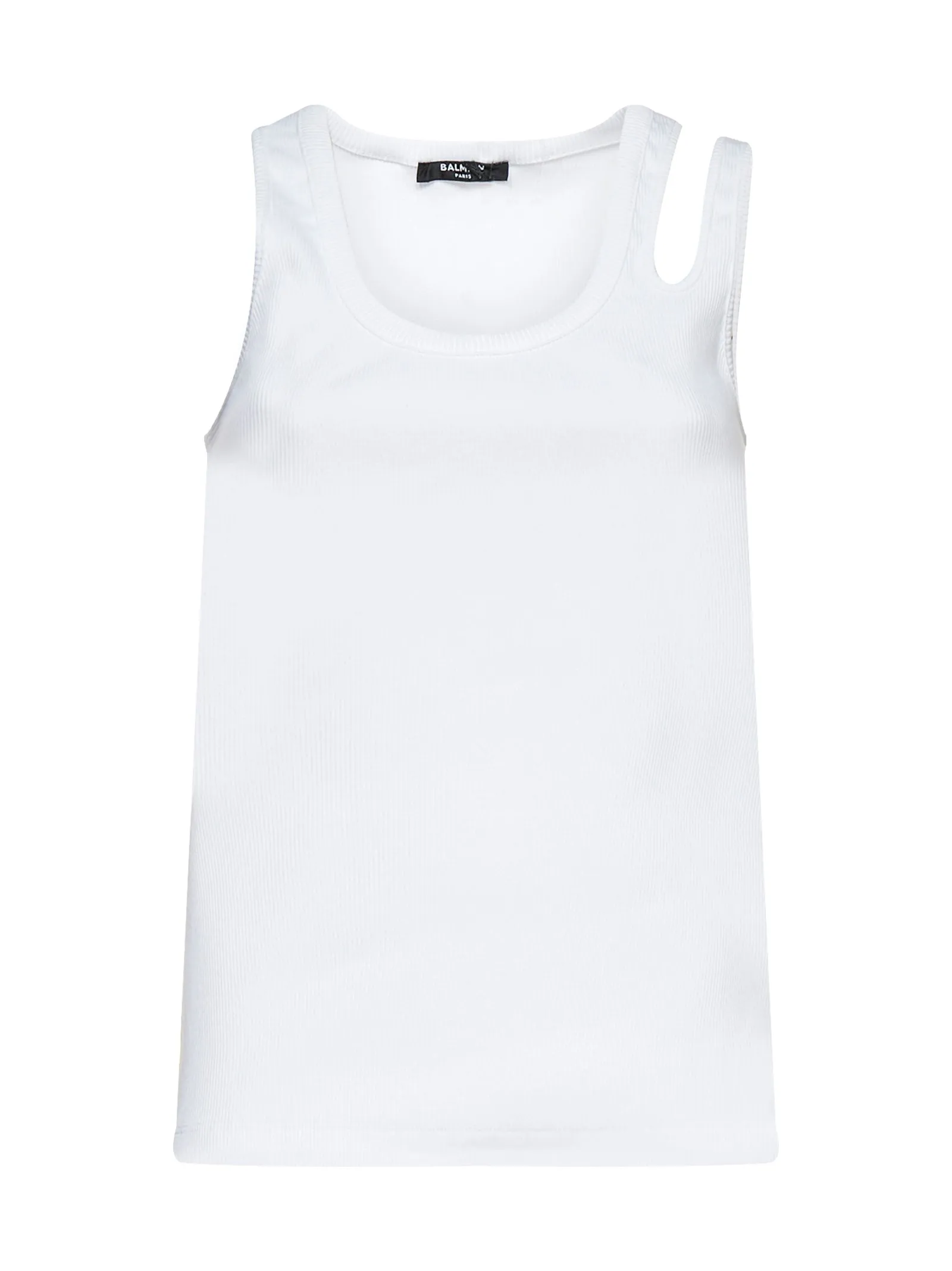 Balmain Cut-Out Sleeveless Top
