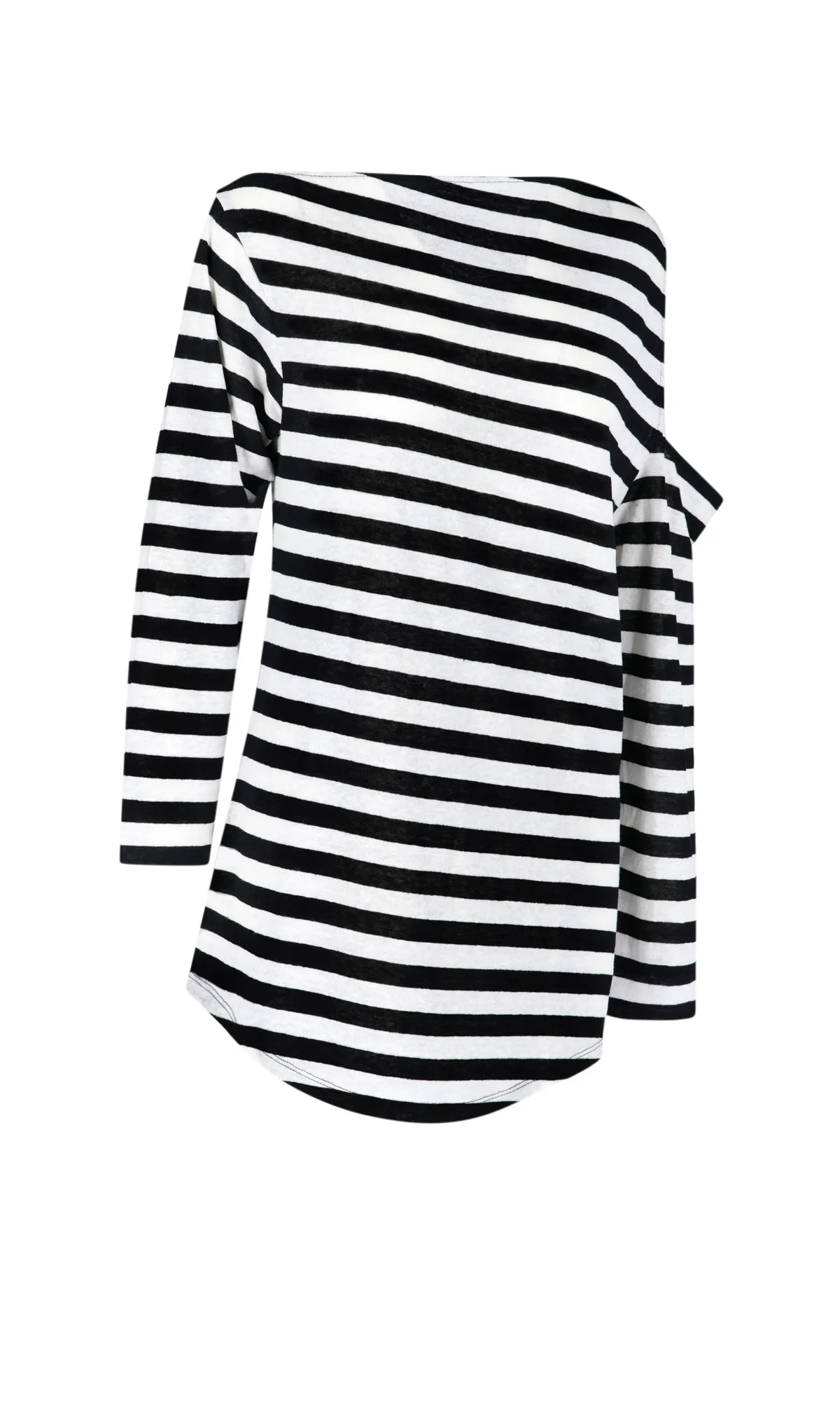 Balmain Cut Out Striped T-Shirt Dress