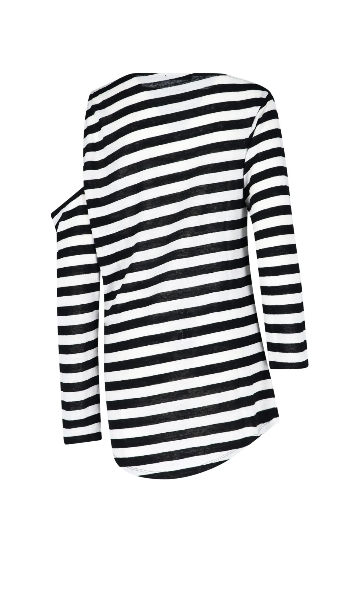 Balmain Cut Out Striped T-Shirt Dress