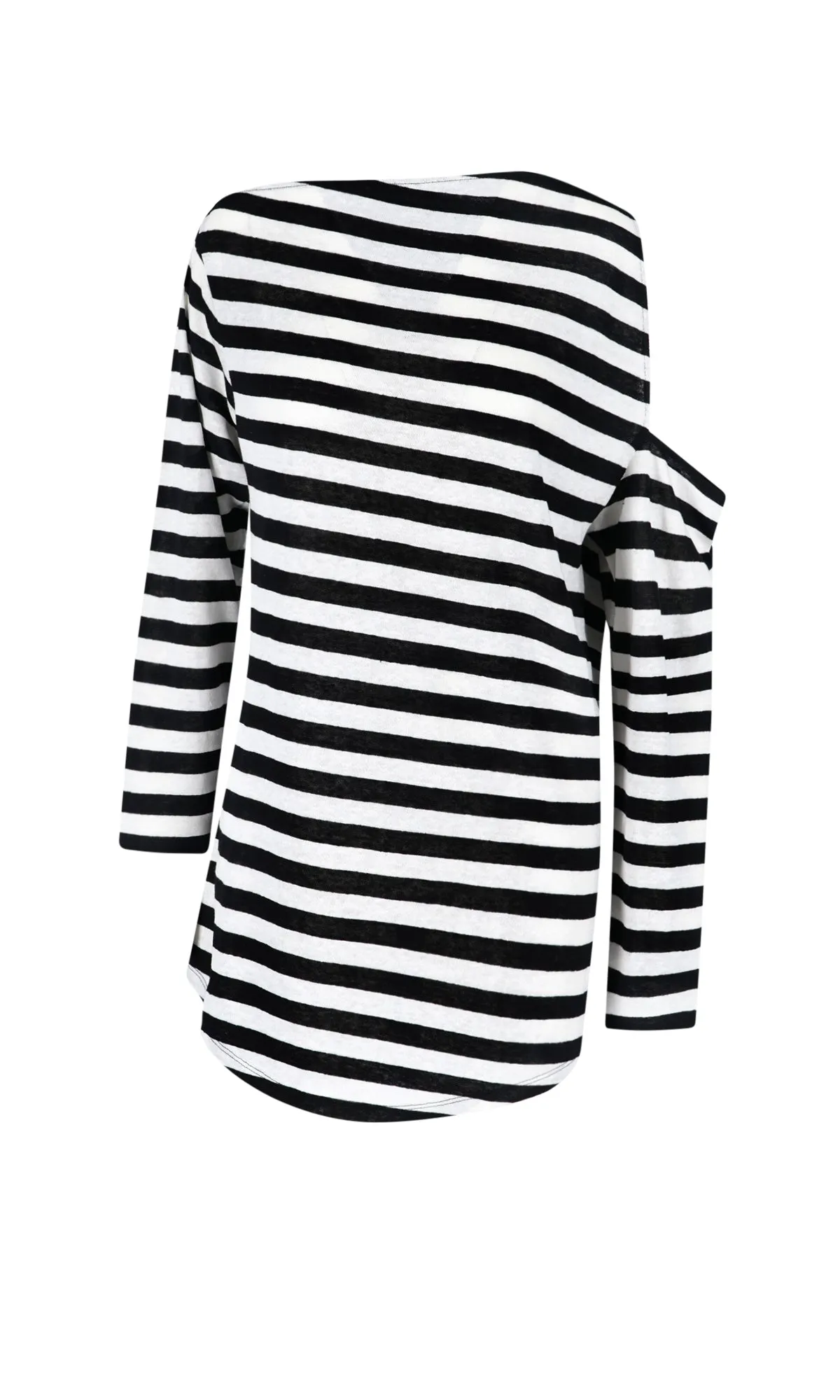 Balmain Cut Out Striped T-Shirt Dress